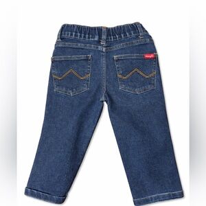Wrangler Dark Blue Kids Denim Jeans with Contrast Stitching